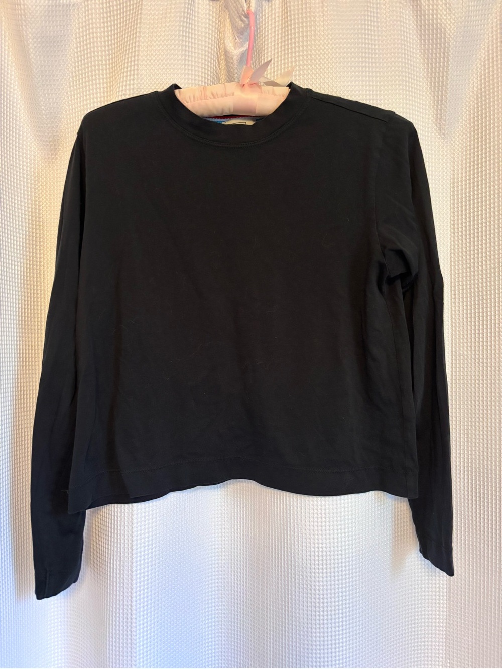 AYR Black Long Sleeve Crop T-Shirt SZ XS Minimalist + FREE AYR White Tee